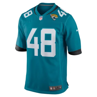 Men's Jacksonville Jaguars Chad Muma Nike Teal Game Jersey 01