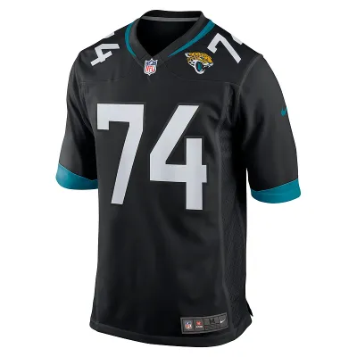 Men's Jacksonville Jaguars Cam Robinson Nike Black Game Jersey 01