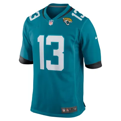 Men's Jacksonville Jaguars Christian Kirk Nike Teal Game Jersey 01