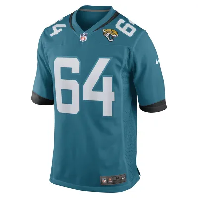 Men's Jacksonville Jaguars Coy Cronk Nike Teal Game Player Jersey 01