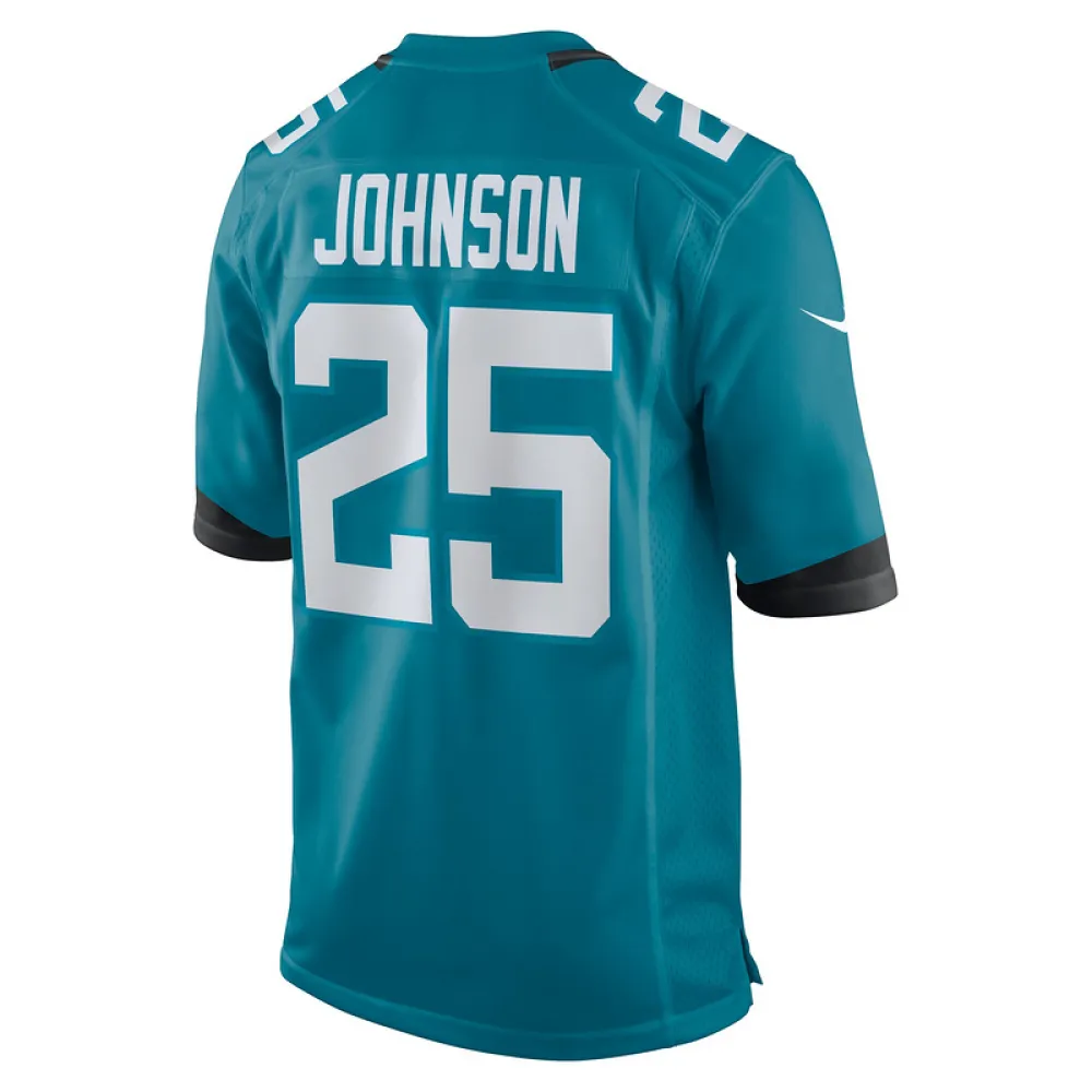 Men's Jacksonville Jaguars D'Ernest Johnson Nike Teal Team Game Jersey