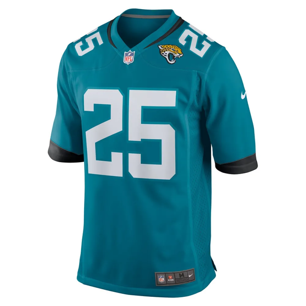 Men's Jacksonville Jaguars D'Ernest Johnson Nike Teal Team Game Jersey