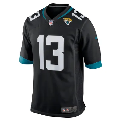 Men's Jacksonville Jaguars Christian Kirk Nike Black Alternate Game Jersey 01