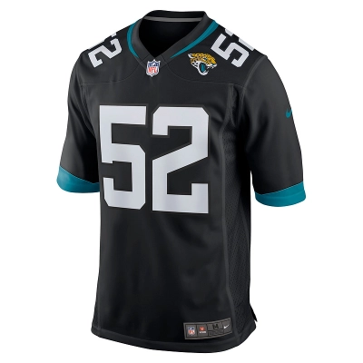 Men's Jacksonville Jaguars DaVon Hamilton Nike Black Game Jersey 01