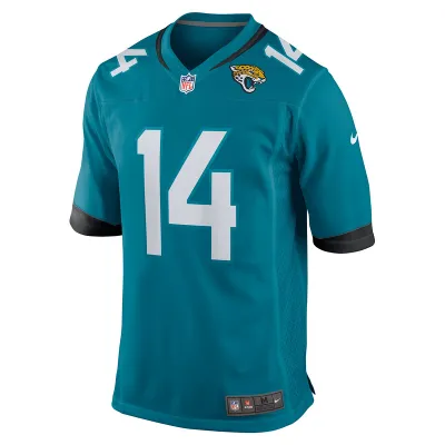 Men's Jacksonville Jaguars Elijah Cooks Nike Teal Team Game Jersey 01