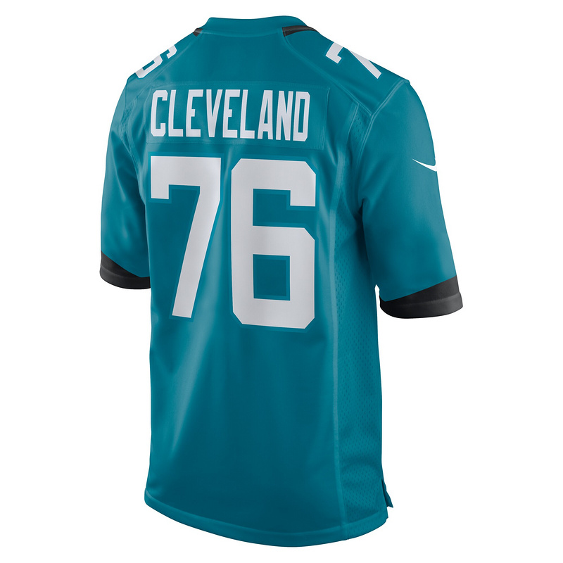 Men's Jacksonville Jaguars Ezra Cleveland Nike Teal Game Jersey