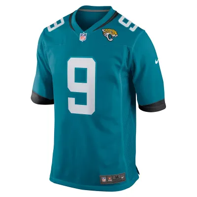 Men's Jacksonville Jaguars Logan Cooke Nike Teal Game Jersey 01