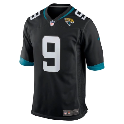 Men's Jacksonville Jaguars Logan Cooke Nike Black Game Jersey 01