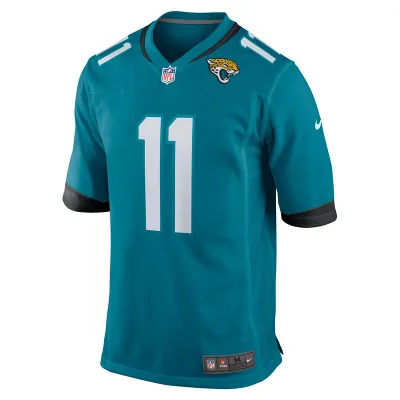Men's Jacksonville Jaguars Parker Washington Nike Teal Team Game Jersey 01