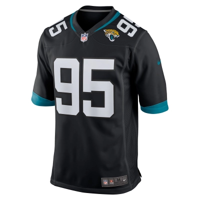 Men's Jacksonville Jaguars Roy Robertson-Harris Nike Black Game Jersey 01