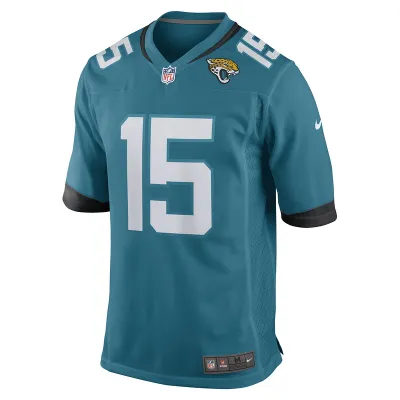 Men's Jacksonville Jaguars Tim Jones Nike Teal Game Player Jersey 01
