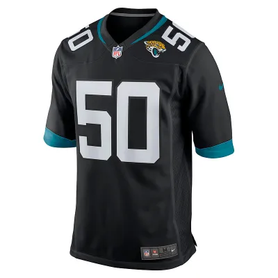 Men's Jacksonville Jaguars Shaquille Quarterman Nike Black Game Jersey 01