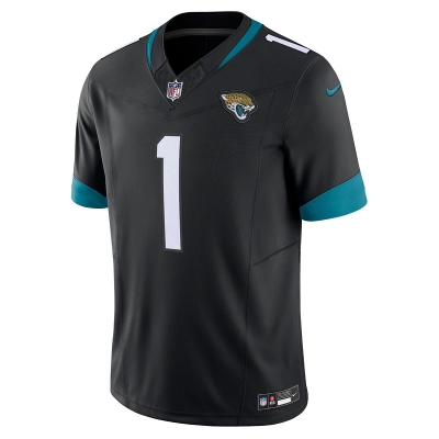 Men's Jacksonville Jaguars Travis Etienne Nike Black Vapor F.U.S.E. Limited Jersey 01