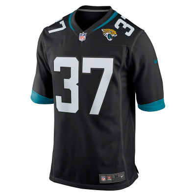 Men's Jacksonville Jaguars Tre Herndon Nike Black Game Jersey 01