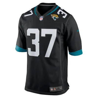 Men's Jacksonville Jaguars Tre Herndon Nike Black Game Jersey 01