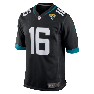 Men's Jacksonville Jaguars Trevor Lawrence Nike Black Alternate Game Jersey 01