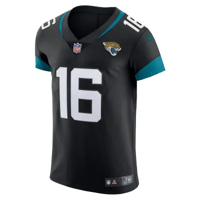 Men's Jacksonville Jaguars Trevor Lawrence Nike Black Vapor Elite Jersey 01