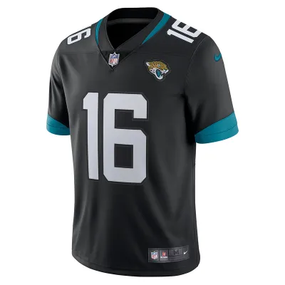 Men's Jacksonville Jaguars Trevor Lawrence Nike Black Alternate Vapor Limited Jersey 01