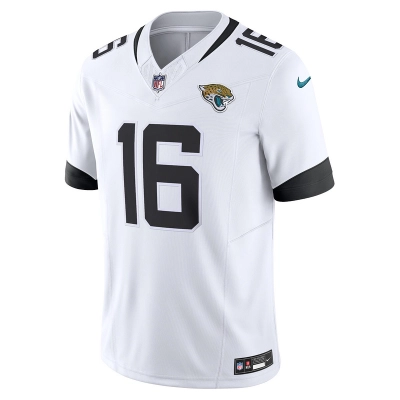 Men's Jacksonville Jaguars Trevor Lawrence Nike White Vapor F.U.S.E. Limited Jersey 01