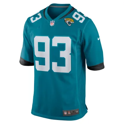 Men's Jacksonville Jaguars Tyler Lacy Nike Teal Team Game Jersey 01