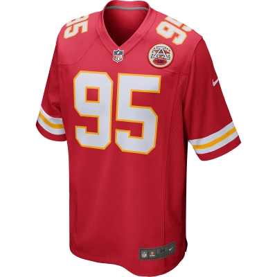 Men's Kansas City Chiefs Chris Jones Nike Red Game Jersey 01