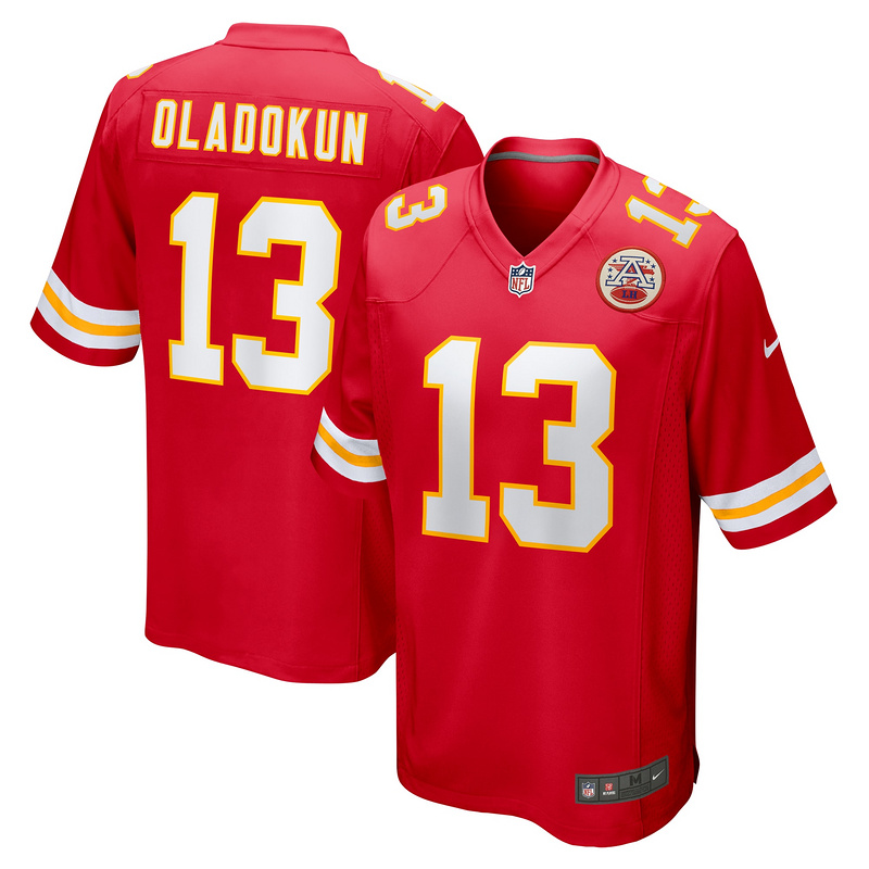 Men's Kansas City Chiefs Chris Oladokun Nike Red Game Jersey