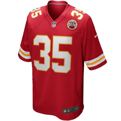 Men's Kansas City Chiefs Christian Okoye Nike Red Game Retired Player Jersey 01