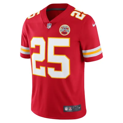 Men's Kansas City Chiefs Clyde Edwards-Helaire Nike Red Vapor Limited Jersey 01