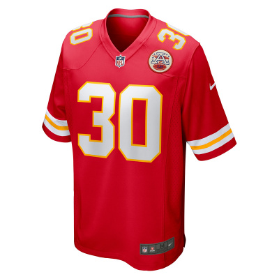 Men's Kansas City Chiefs Darius Rush Nike Red Team Game Jersey 01
