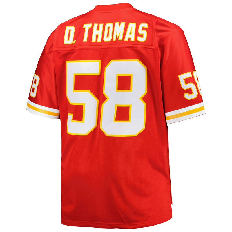 Men's Derrick Thomas Mitchell & Ness Red Big & Tall 1994 Retired Player Replica Jersey