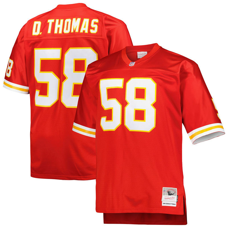 Men's Derrick Thomas Mitchell & Ness Red Big & Tall 1994 Retired Player Replica Jersey