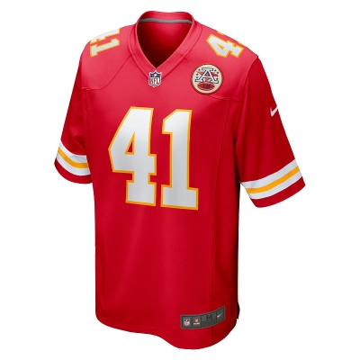 Men's Kansas City Chiefs James Winchester Nike Red Game Jersey 01