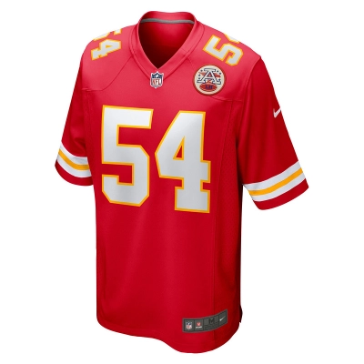 Men's Kansas City Chiefs Leo Chenal Nike Red Game Player Jersey 01