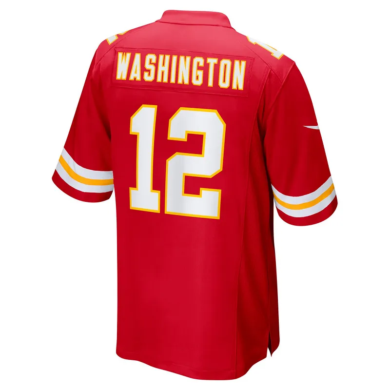 Men's Kansas City Chiefs Montrell Washington Nike Red Team Game Jersey