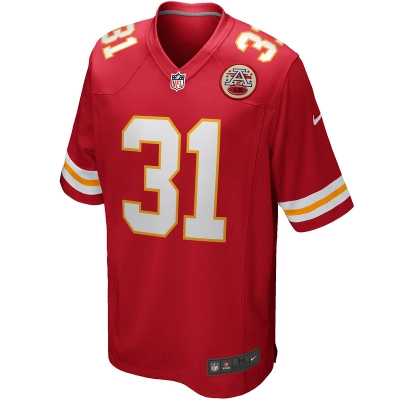 Men's Kansas City Chiefs Priest Holmes Nike Red Game Retired Player Jersey 01