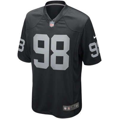 Men's Las Vegas Raiders Maxx Crosby Nike Black Game Jersey 01