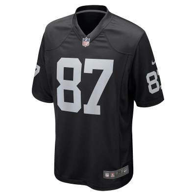 Men's Las Vegas Raiders Michael Mayer Nike Black 2023 NFL Draft Pick Game Jersey 01