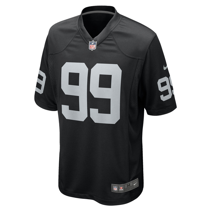 Men's Las Vegas Raiders Nesta Jade Silvera Nike Black Team Game Jersey