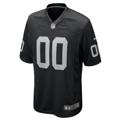 Men's Las Vegas Raiders Nike Black Custom Game Jersey 01