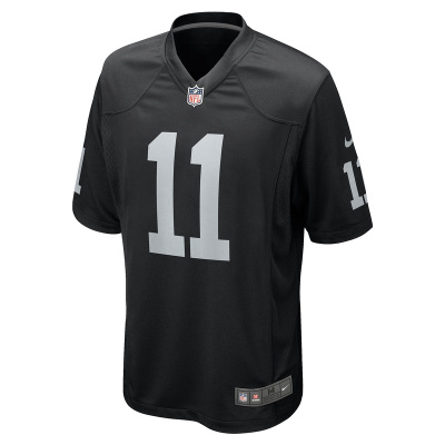 Men's Las Vegas Raiders Tre Tucker Nike Black Team Game Jersey 01