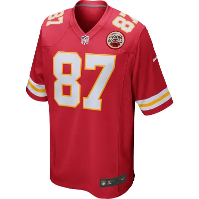 Men's Kansas City Chiefs Travis Kelce Nike Red Game Jersey 01