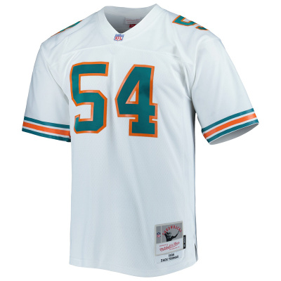 Men's Miami Dolphins Zach Thomas Mitchell & Ness White Legacy Replica Jersey 01