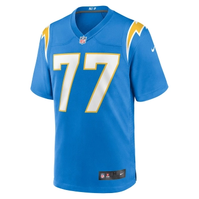 Men's Los Angeles Chargers Zion Johnson Nike Powder Blue Player Game Jersey 01