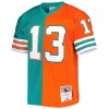 Men's Miami Dolphins Dan Marino Mitchell & Ness AquaOrange 1984 Split Legacy Replica Jersey