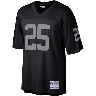Men's Las Vegas Raiders Fred Biletnikoff Mitchell & Ness Black Legacy Replica Jersey 01