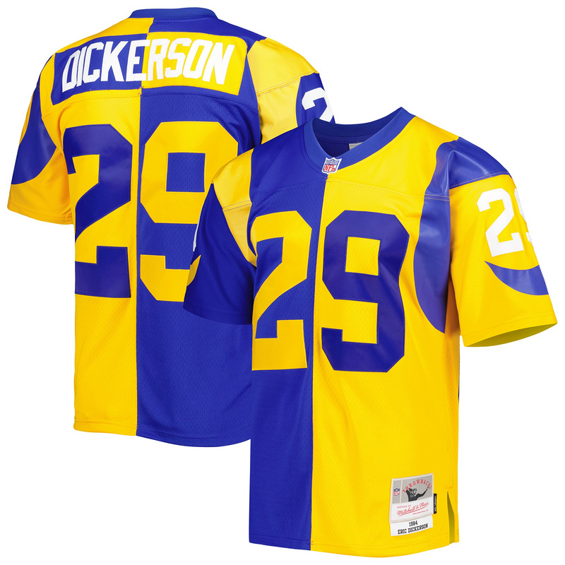 Los Angeles Rams Eric Dickerson Mitchell & Ness RoyalGold 1984 Split Legacy Replica Jersey
