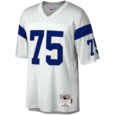 Men's Los Angeles Rams Deacon Jones Mitchell & Ness White Legacy Replica Jersey 01