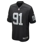 Men's Las Vegas Raiders Bilal Nichols Nike Black Game Player Jersey