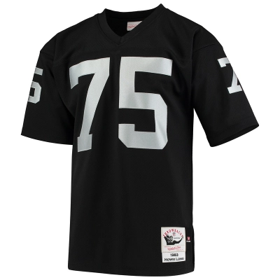 Men's 1983 Howie Long Mitchell & Ness Black Authentic Throwback Retired Player Jersey 01