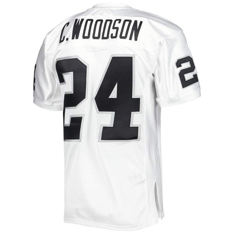 Men's 2002 Charles Woodson Mitchell & Ness White Authentic Throwback Retired Player Jersey